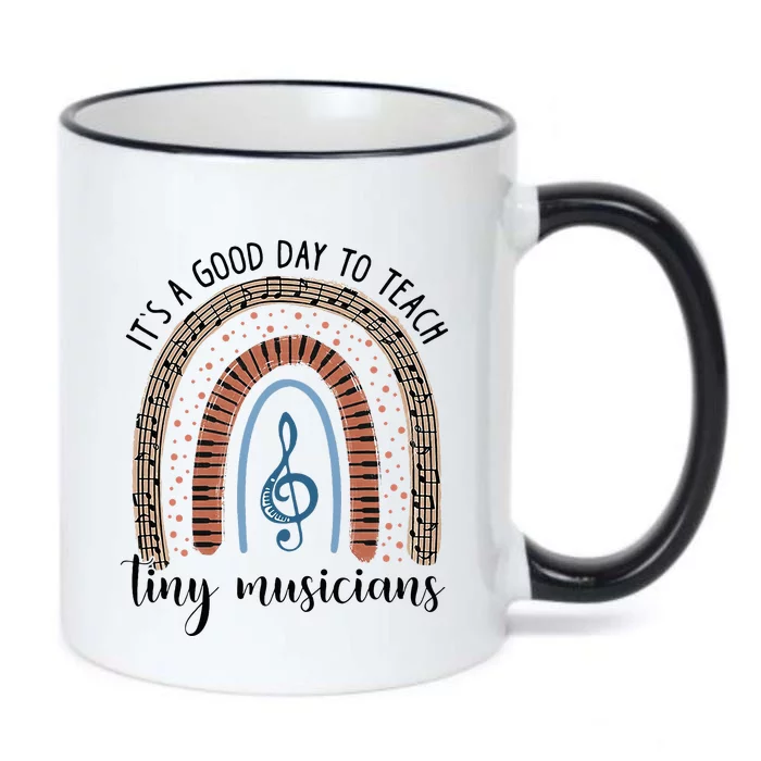 Its A Good Day To Teach Tiny Musicians Music Teacher Rainbow Black Color Changing Mug