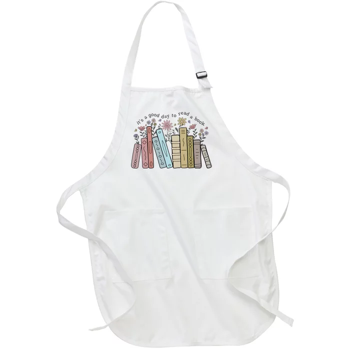 Its A Good Day To Read A Book Full-Length Apron With Pocket