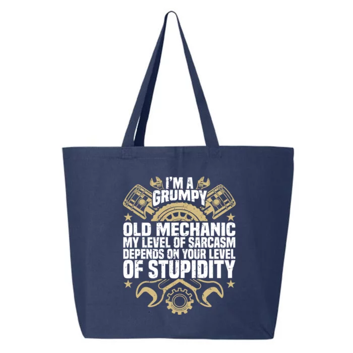 IM A Grumpy Old Mechanic Engine Quote Motor Car Garage Gift 25L Jumbo Tote