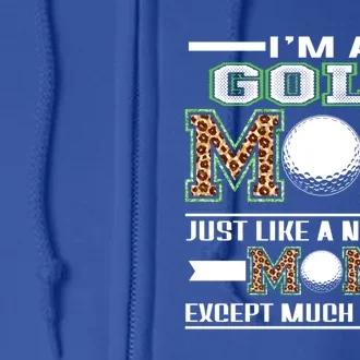 I'm A Golf Mom Funny Cool Mom Leopard For Mothers Day Great Gift Full Zip Hoodie