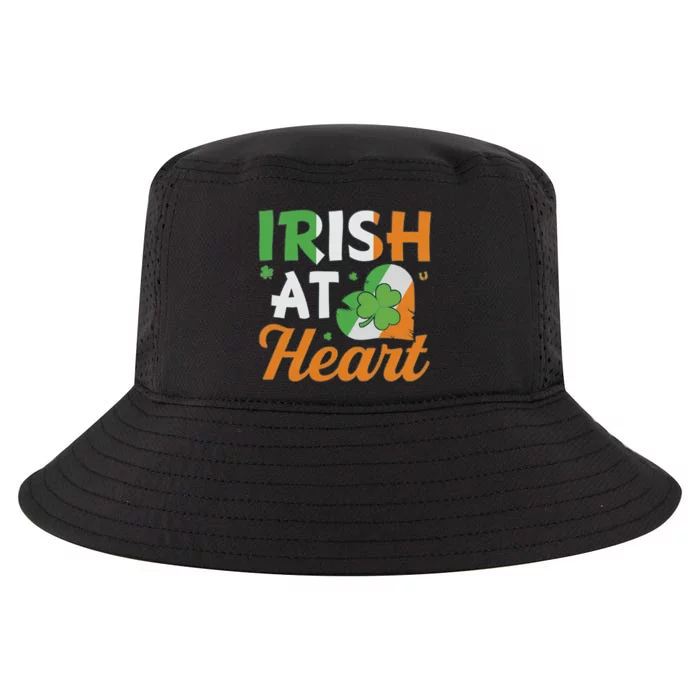 Irish At Heart Shamrocks Lucky Clover Saint Patrick's Day Cool Comfort Performance Bucket Hat