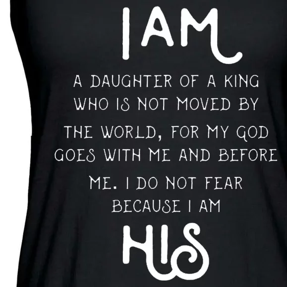 I Am His A Daughter Of A King Quote Ladies Essential Flowy Tank