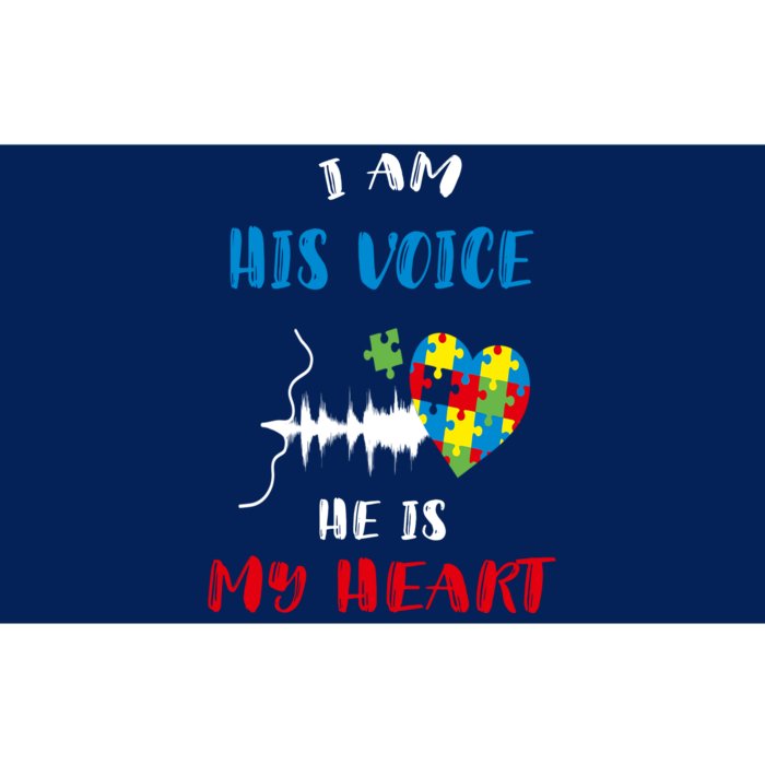 I Am His Voice He Is My Heart Autism Awareness Gift Bumper Sticker