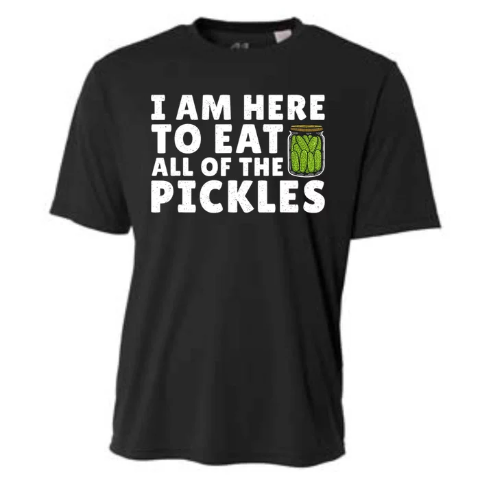 I Am Here To Eat All Of The Pickles Cucumber Lover Cooling Performance Crew T-Shirt