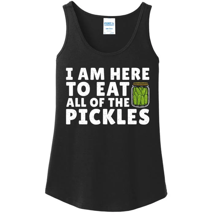 I Am Here To Eat All Of The Pickles Cucumber Lover Ladies Essential Tank