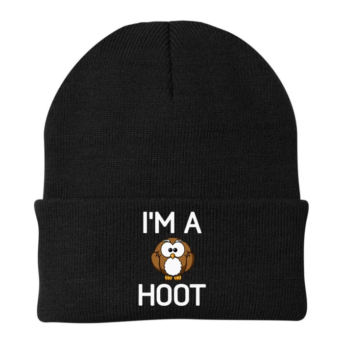 Im A Hoot Owl Pun Funny Jokes Sarcastic Sayings. Knit Cap Winter Beanie