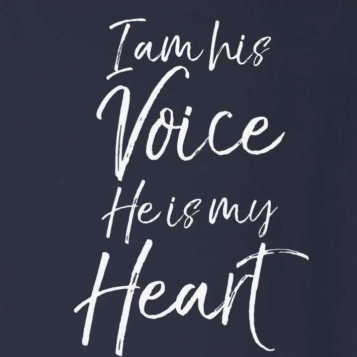 I Am His Voice He Is My Heart For Moms Autism Toddler Long Sleeve Shirt