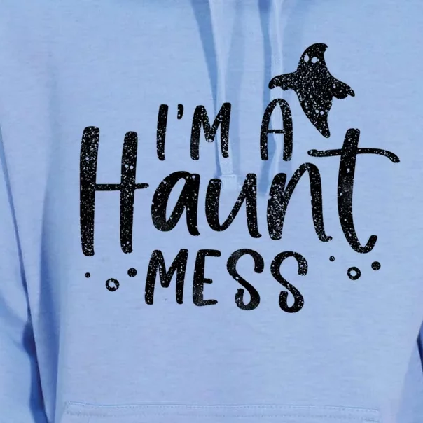 I'm A Haunt Mess Ghost Gift Funny Halloween Hot Mess Mom Gift Unisex Surf Hoodie