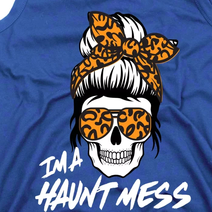 I'm A Haunt Mess Messy Bun Mom Gift Tank Top