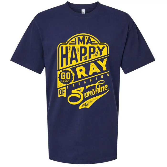 Im A Happy Go Lucky Ray Of Freaking Sunshine Funny Sueded Cloud Jersey T-Shirt