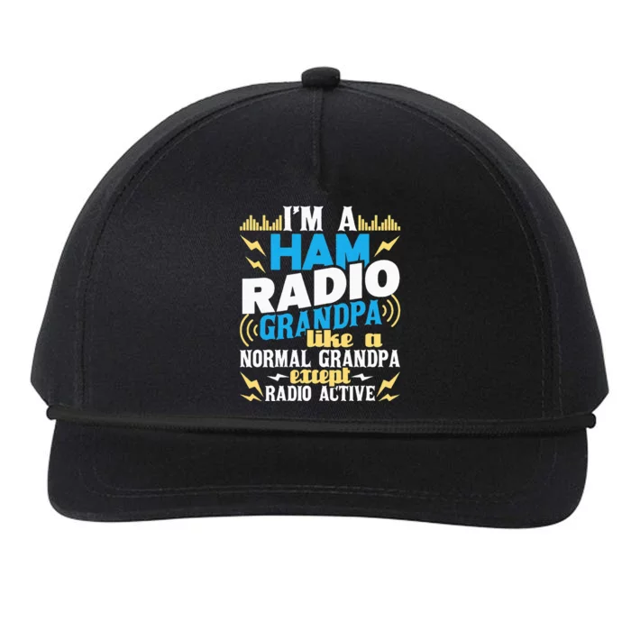 I'm A Ham Radio Grandpa Ham Radio Amateur Radio Operator Snapback Five-Panel Rope Hat