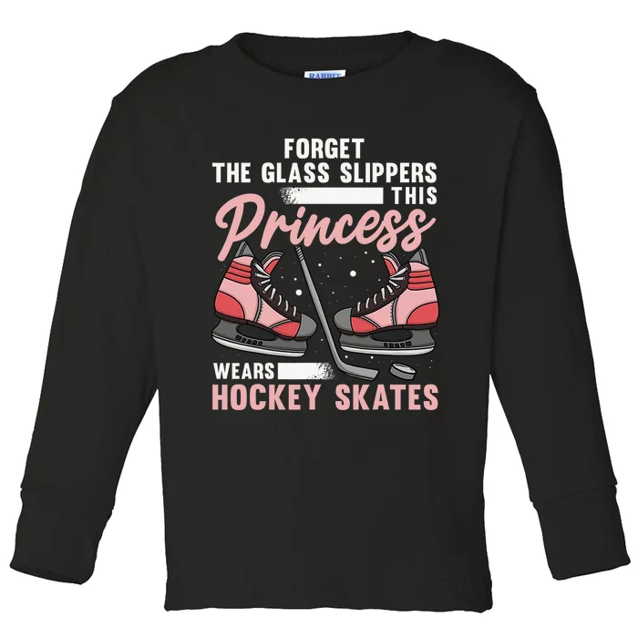 I'm A Hockey  Puck Winter Sports Ice Hockey Lover Toddler Long Sleeve Shirt