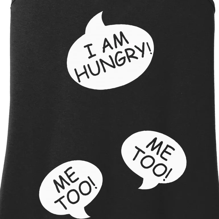 I Am Hungry Me To Baby Bump Design Twins Twin Pregnancy Ladies Essential Tank