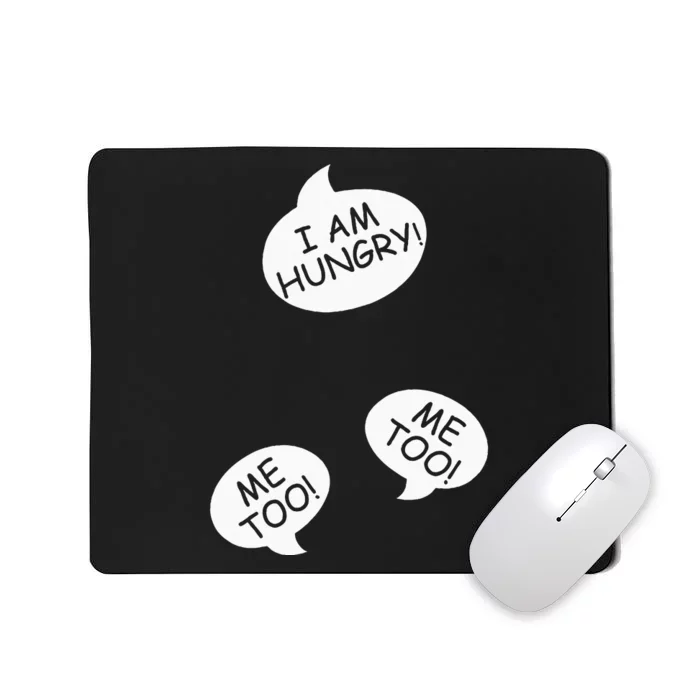 I Am Hungry Me To Baby Bump Design Twins Twin Pregnancy Mousepad