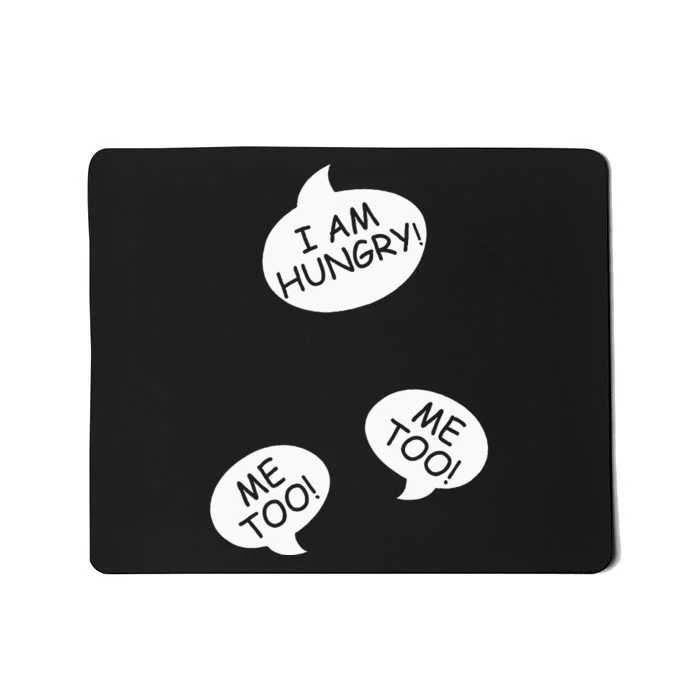 I Am Hungry Me To Baby Bump Design Twins Twin Pregnancy Mousepad