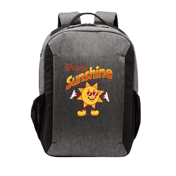 I'm A Happy Go Lucky Ray Of Freaking Sunshine Sarcastic Gift Vector Backpack