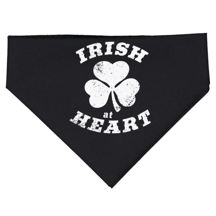 Irish at Heart Shamrock St. Patricks Day USA-Made Doggie Bandana