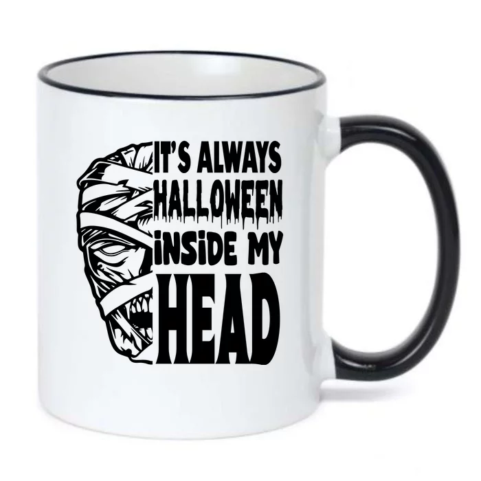 Its Always Halloween Inside My Head Zombie Black Color Changing Mug