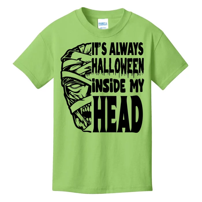 Its Always Halloween Inside My Head Zombie Kids T-Shirt