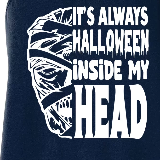 Its Always Halloween Inside My Head Zombie Women's Racerback Tank