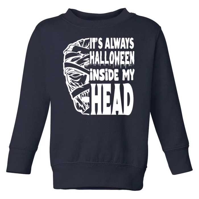 Its Always Halloween Inside My Head Zombie Toddler Sweatshirt