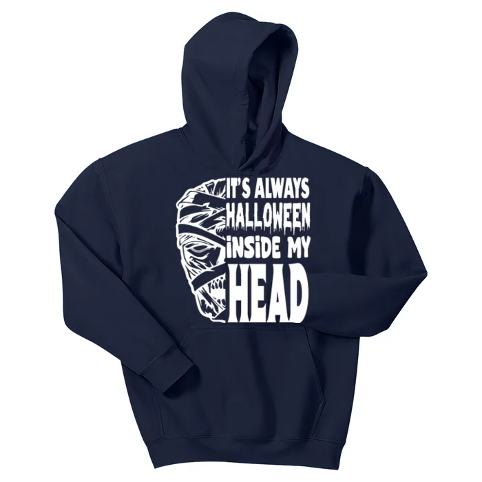 Its Always Halloween Inside My Head Zombie Kids Hoodie