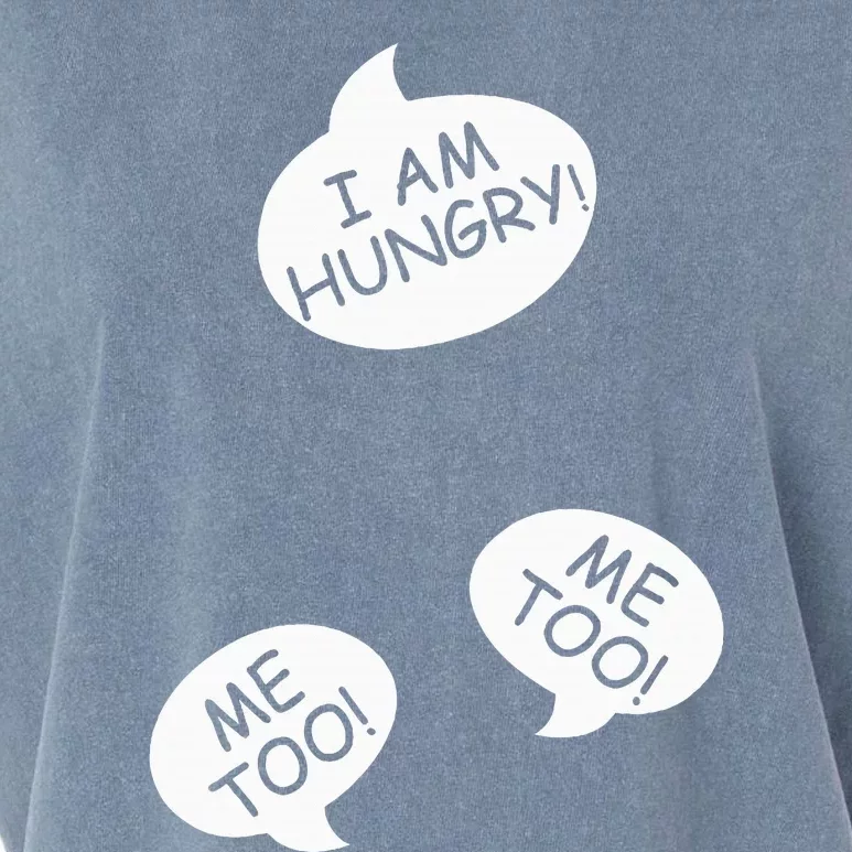 I Am Hungry Me To Baby Bump Design Twins Twin Pregnancy Garment-Dyed Women's Muscle Tee