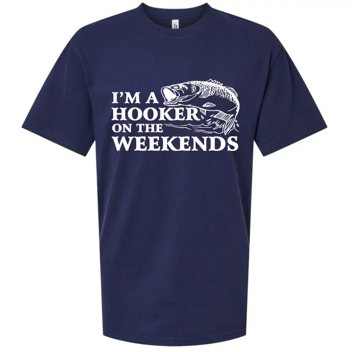 Im A Hooker On The Weekends Sueded Cloud Jersey T-Shirt