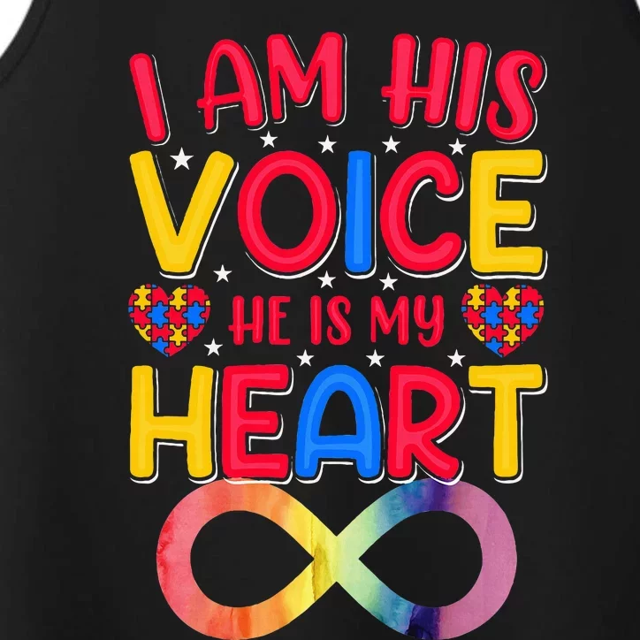 I Am His Voice He Is My Heart Performance Tank