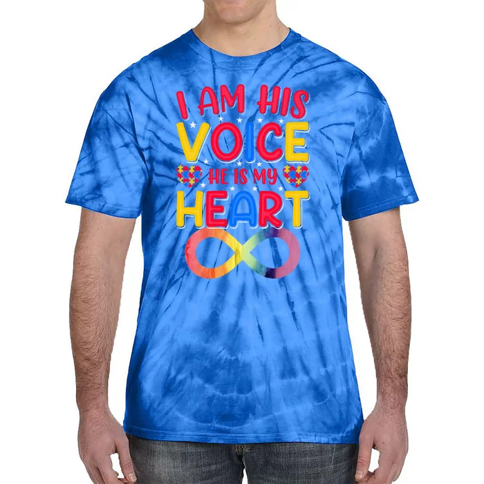 I Am His Voice He Is My Heart Tie-Dye T-Shirt