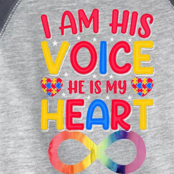 I Am His Voice He Is My Heart Toddler Fine Jersey T-Shirt