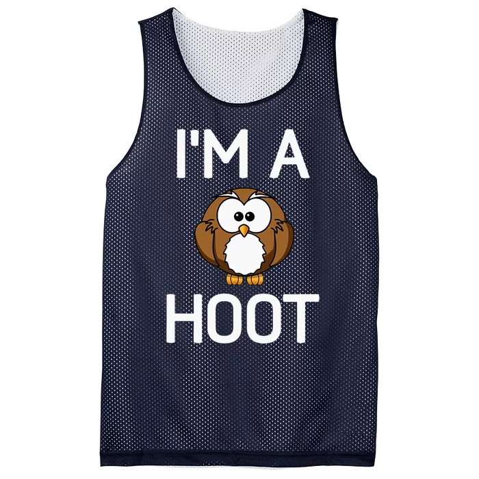 Im A Hoot Owl Pun Funny Jokes Sarcastic Sayings Mesh Reversible Basketball Jersey Tank