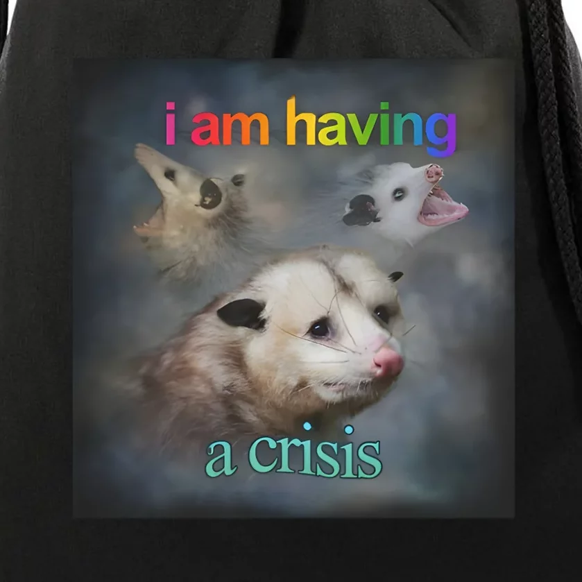 I Am Having A Crisis Dank Meme Drawstring Bag