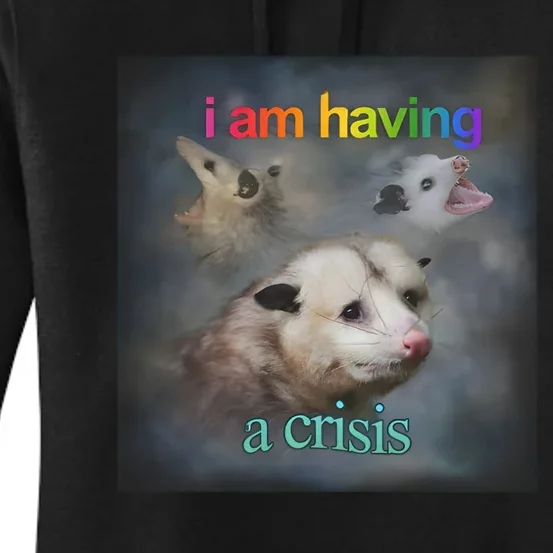 I Am Having A Crisis Dank Meme Women's Pullover Hoodie