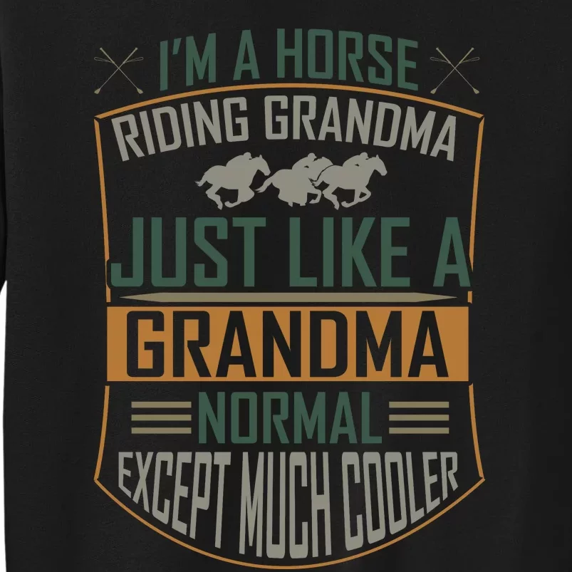 I'm A Horse Riding Grandma Just Like A Normal Grandma Expect Much Cooler Tall Sweatshirt