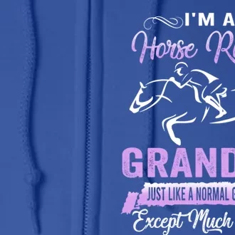 I'm A Horse Riding Grandma Derby Horse Racing Derby Day Funny Gift Full Zip Hoodie