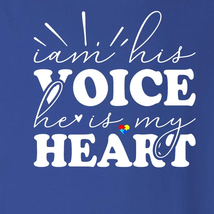 I Am His Voice He Is My Heart Autism Awareness Toddler Long Sleeve Shirt