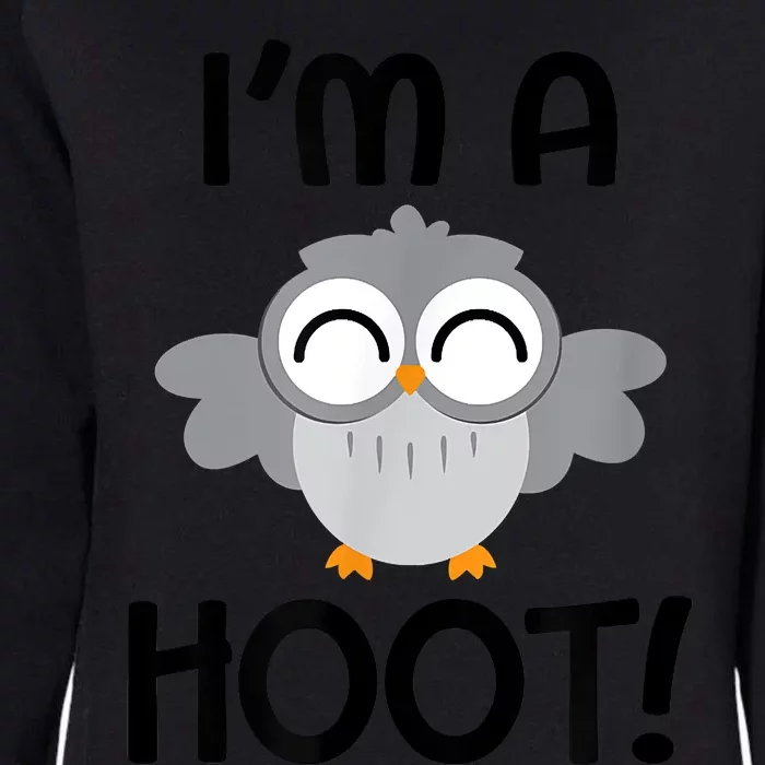 I'm A Hoot! Happy Little Owl Pun Womens California Wash Sweatshirt