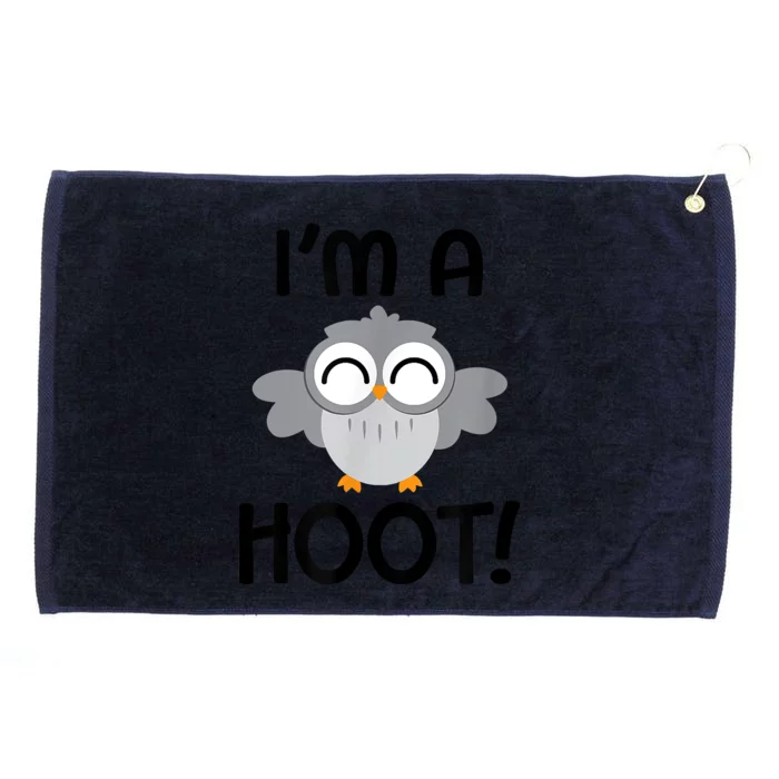 I'm A Hoot! Happy Little Owl Pun Grommeted Golf Towel