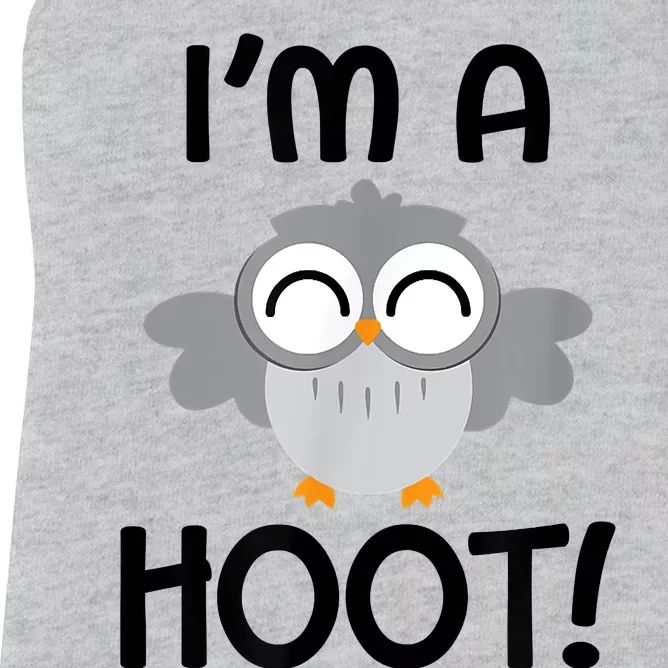 I'm A Hoot! Happy Little Owl Pun Women's Racerback Tank