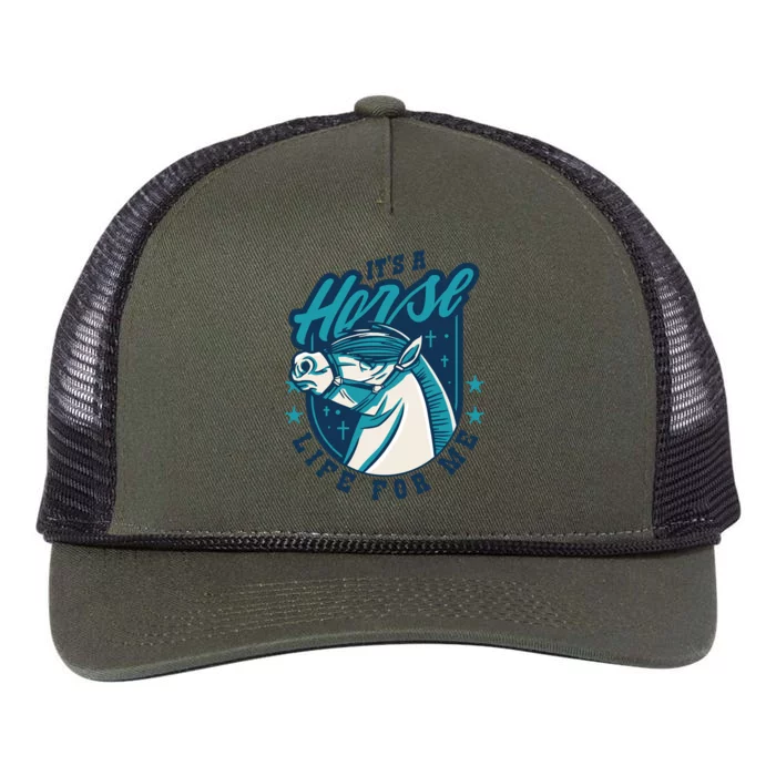 It's A Horse Life For Me Retro Rope Trucker Hat Cap