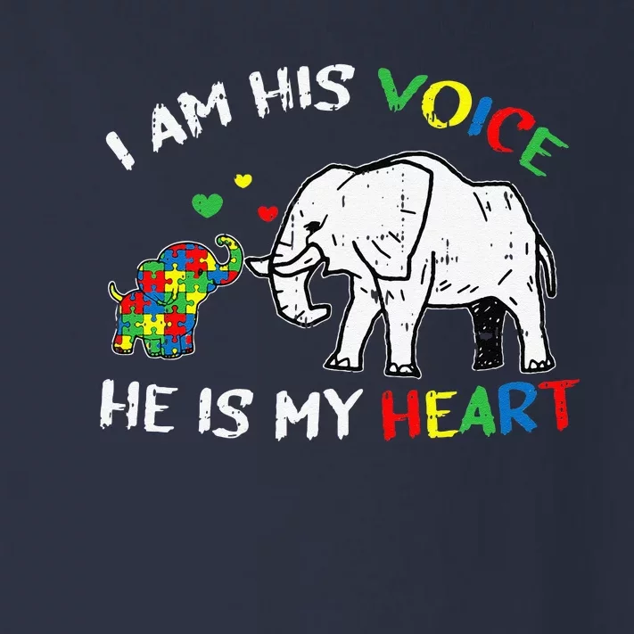 I Am His Voice He Is My Heart Autism Awareness Gifts For Mom Toddler Long Sleeve Shirt