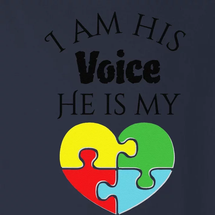 I Am His Voice He Is My Heart Autism Awareness Love Toddler Long Sleeve Shirt