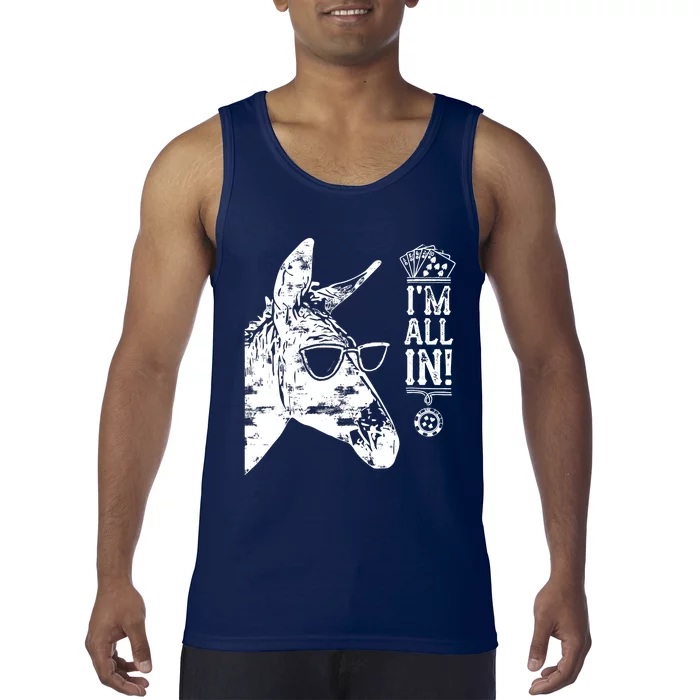 I'm All In Funny Poker Donkey Tank Top