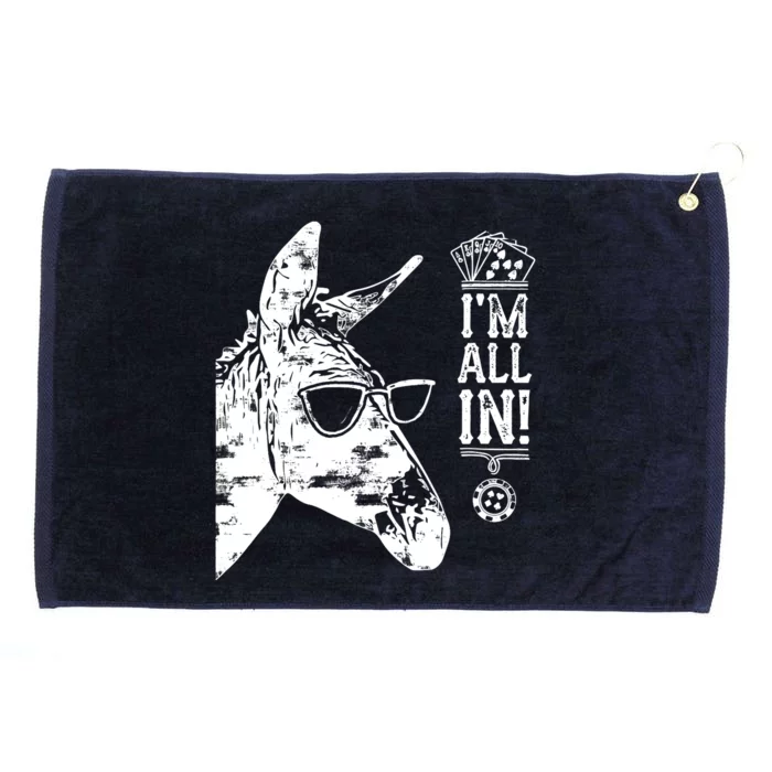 I'm All In Funny Poker Donkey Grommeted Golf Towel