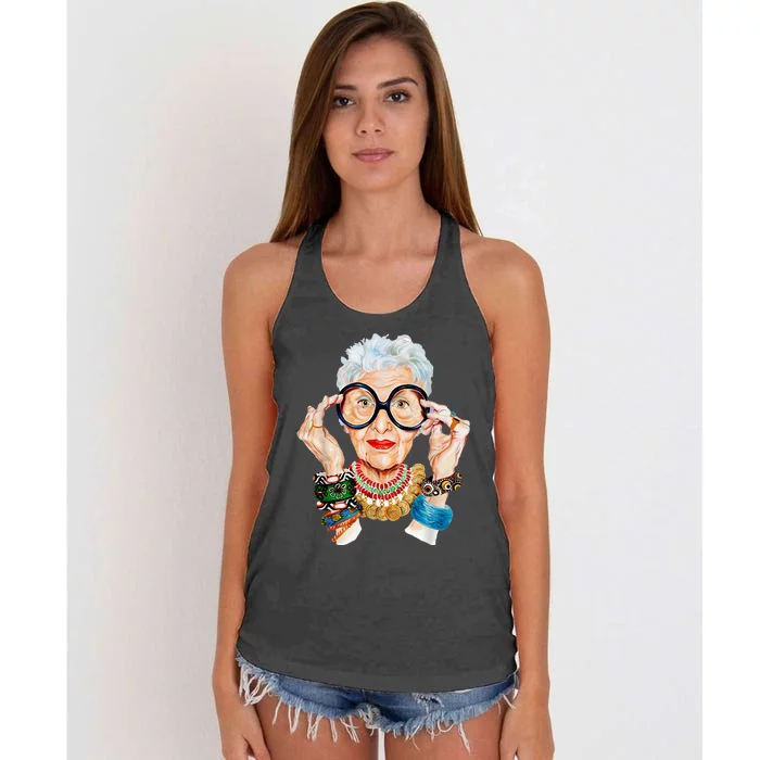 Iris Apfel Women's Knotted Racerback Tank