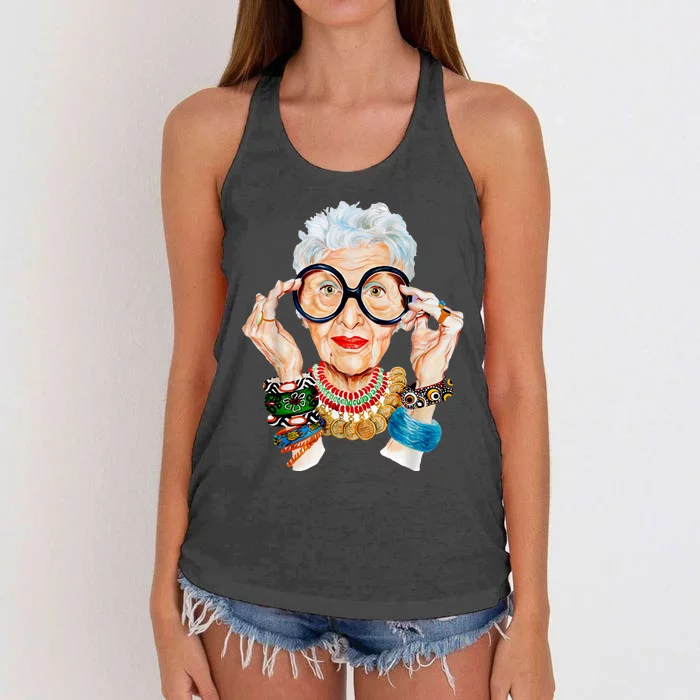 Iris Apfel Women's Knotted Racerback Tank