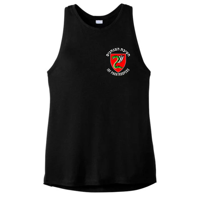 Israel Army Idf 35th Paratroopers Brigade Back & Front Front & Back Ladies Tri-Blend Wicking Tank