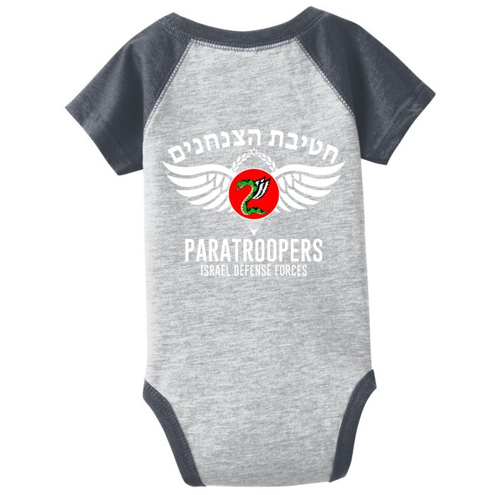 Israel Army Idf 35th Paratroopers Brigade Back & Front Front & Back Infant Baby Jersey Bodysuit