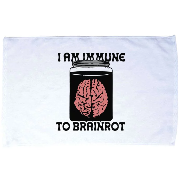 I Am Immune To Brainrot Microfiber Hand Towel